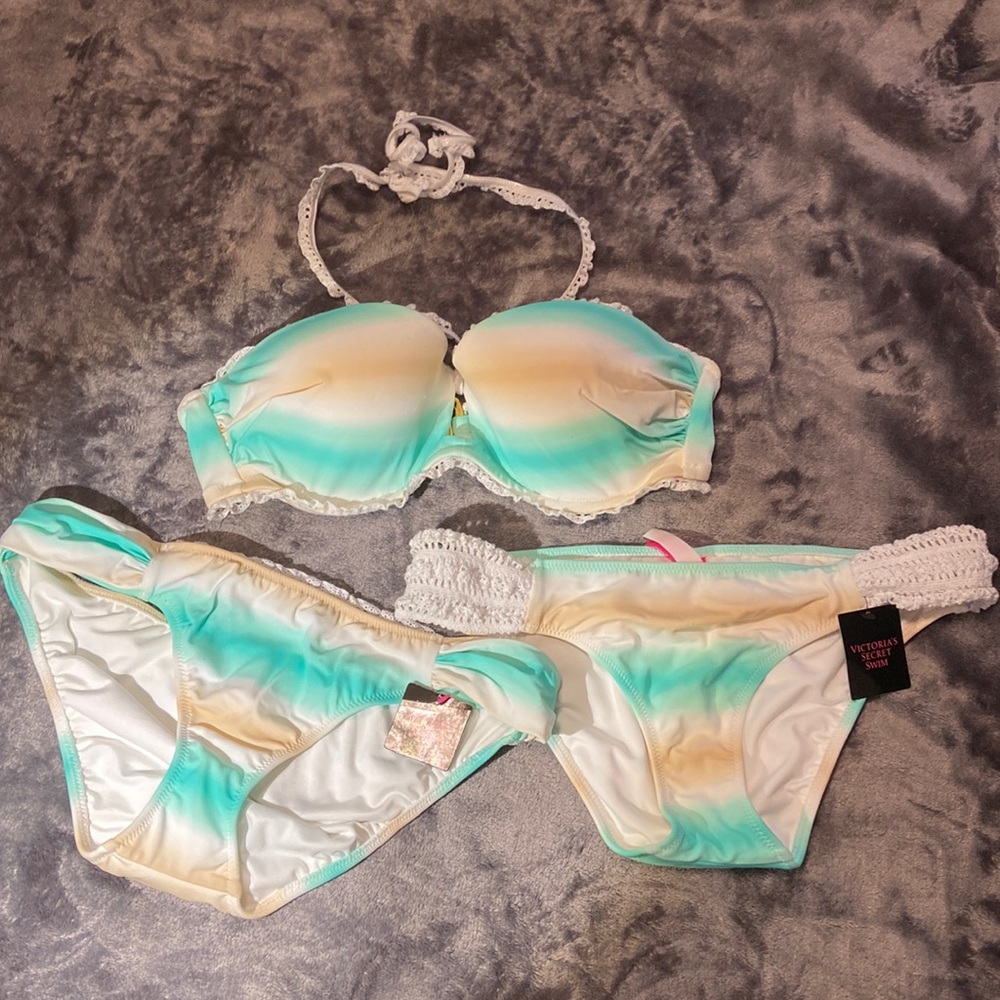 BUNDLE DISCOUNTS! Victoria’s Secret bikini Top 36C (like new) - sm bottoms (NEW)